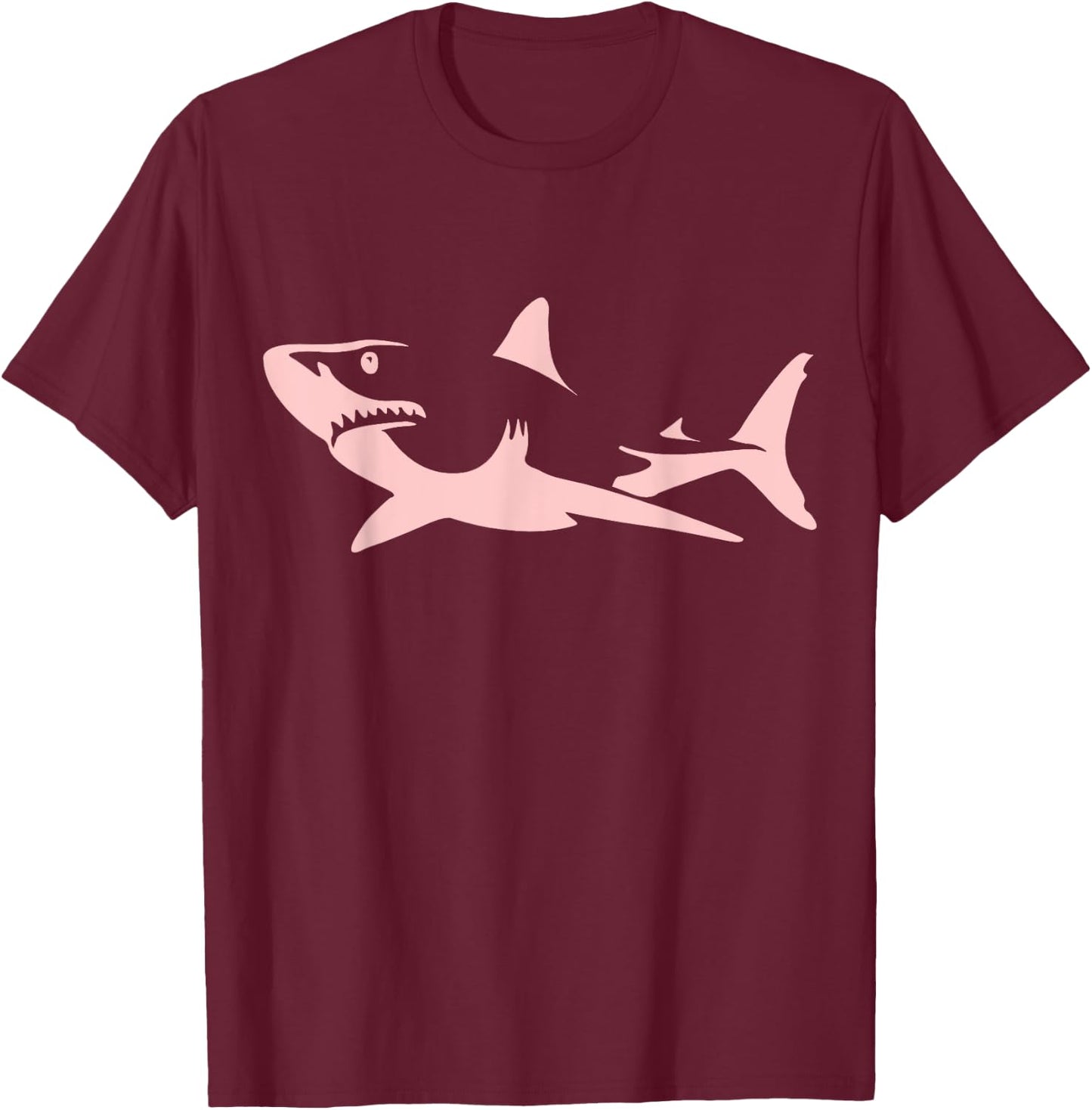 Pink Shark T-Shirt - T-Shirt | Maroon