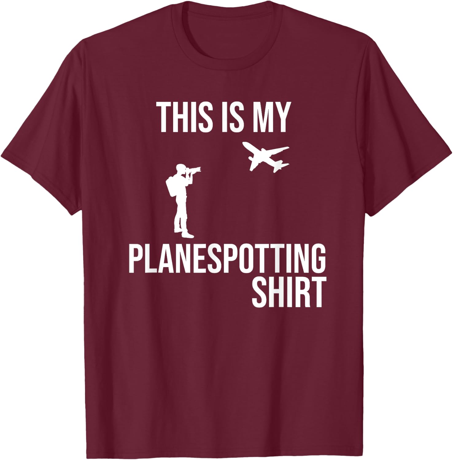 My Planespotting Shirt Planespotter Aviation Photographer T-Shirt - T-Shirt | Maroon