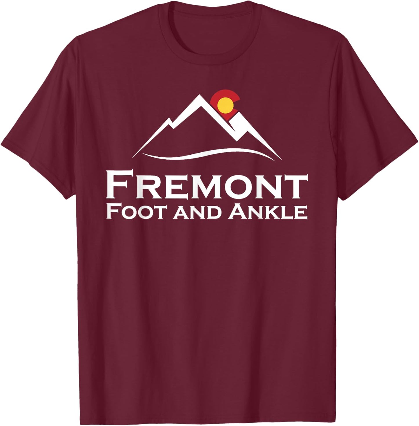 Fremont Foot & Ankle White Logo T-Shirt - T-Shirt | Maroon