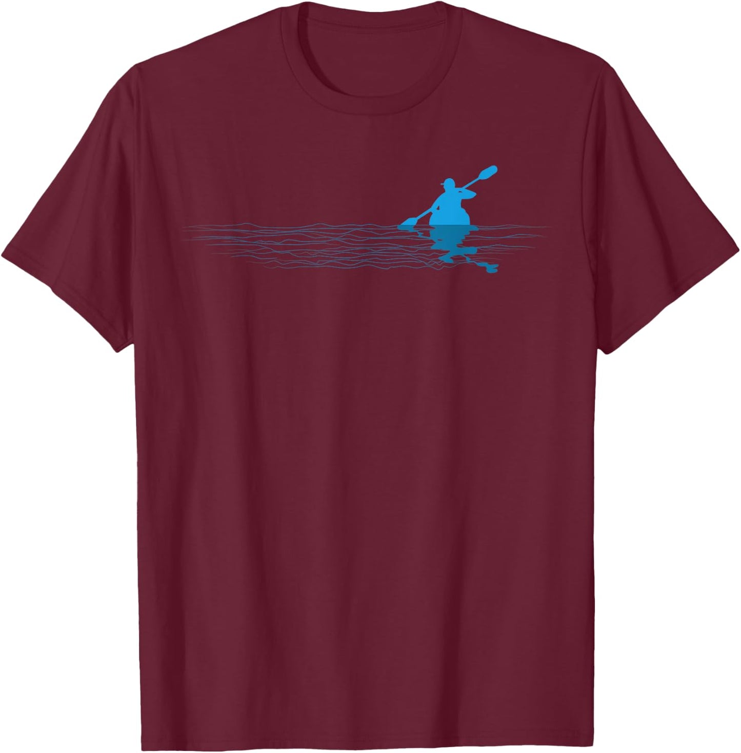 Kayak Love Kayaking Paddle Kayaker Paddling Outdoor T-Shirt - T-Shirt | Maroon