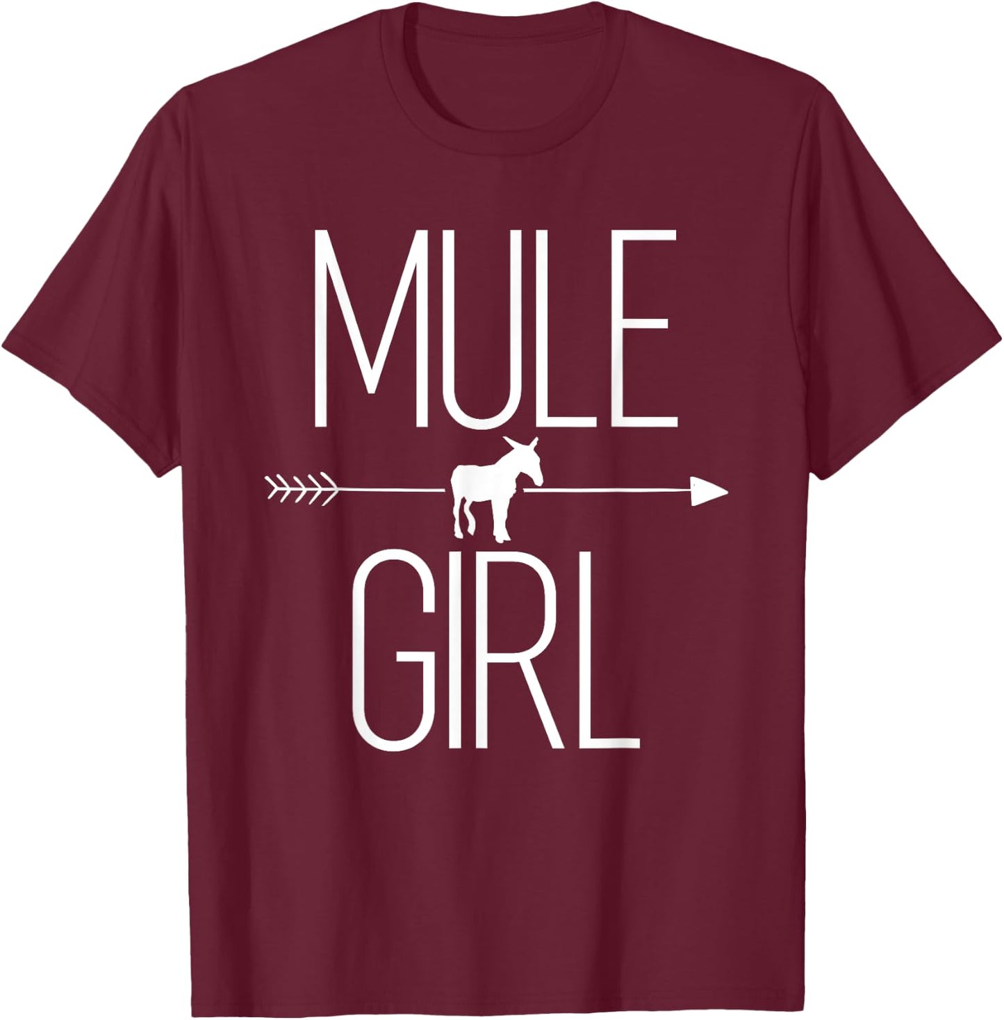 Mule Girl Gift Donkey Horse Hybrid Lover T-Shirt - T-Shirt | Maroon