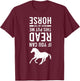If You Can Read This Put Me Back On My Horse Equestrian T-Shirt - T-Shirt | Maroon