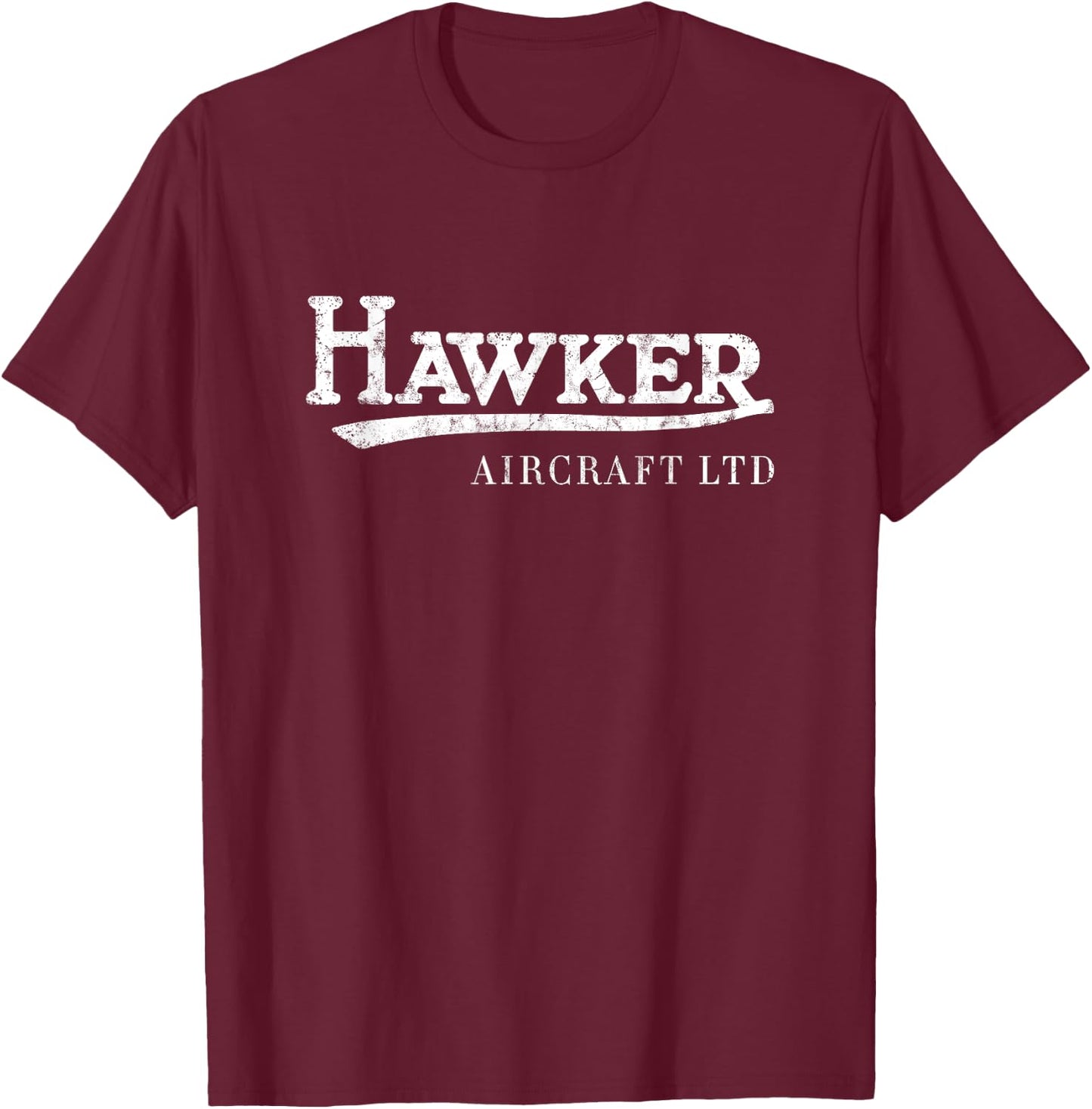 Hawker Aircraft Logo | Hawker Hurricane Vintage Aviation T-Shirt - T-Shirt | Maroon