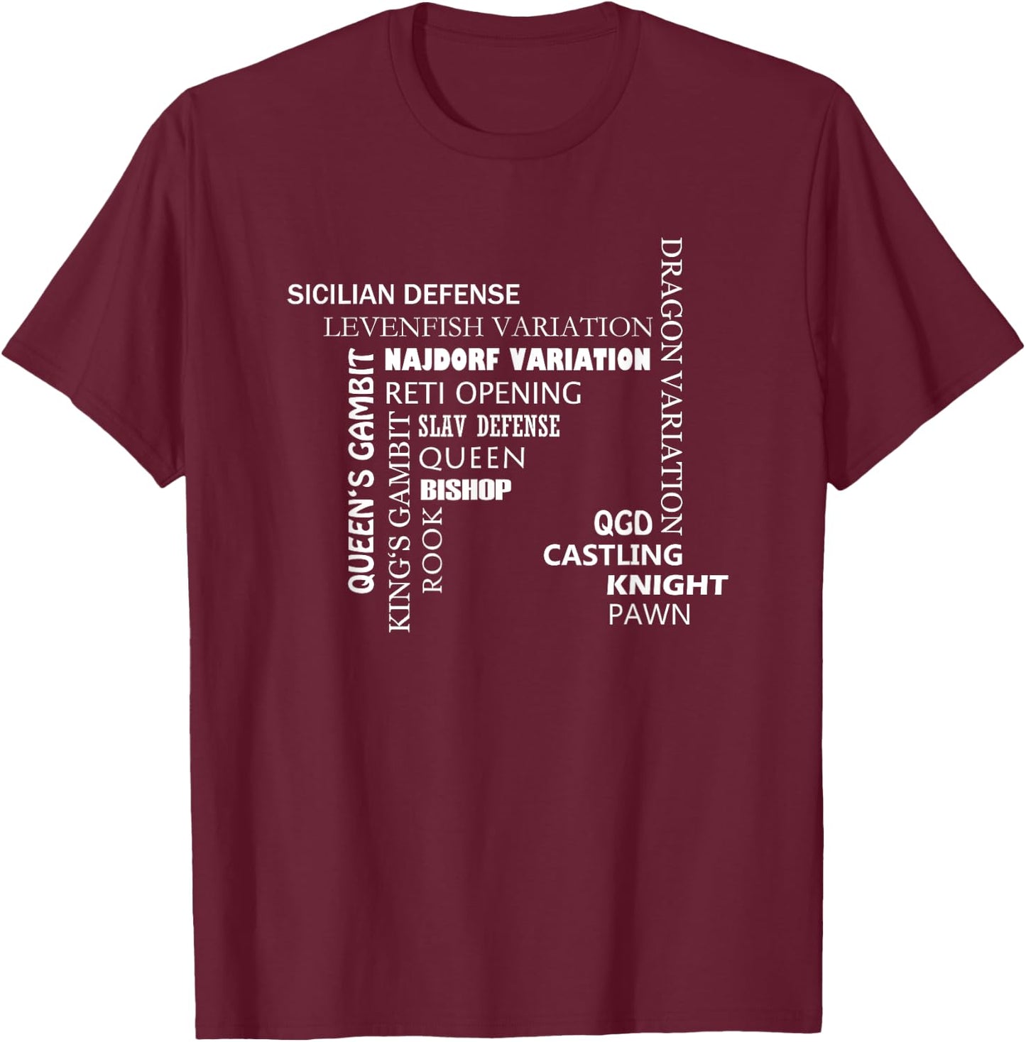 Chess Player Gift Ideas Chess Terms T-Shirt - T-Shirt | Maroon