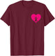Heart Pink Breast Cancer Awareness Women Warrior T-Shirt - T-Shirt | Maroon