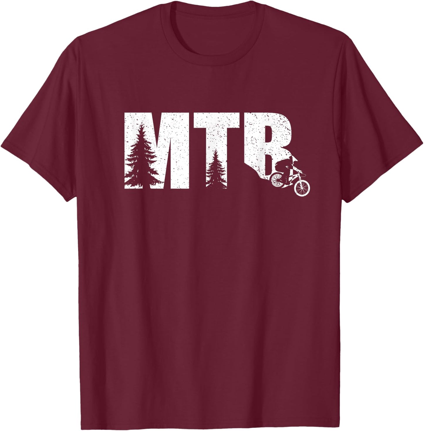 Mountain Biker Gifts Women Kids Mtb Biking T-Shirt - T-Shirt | Maroon