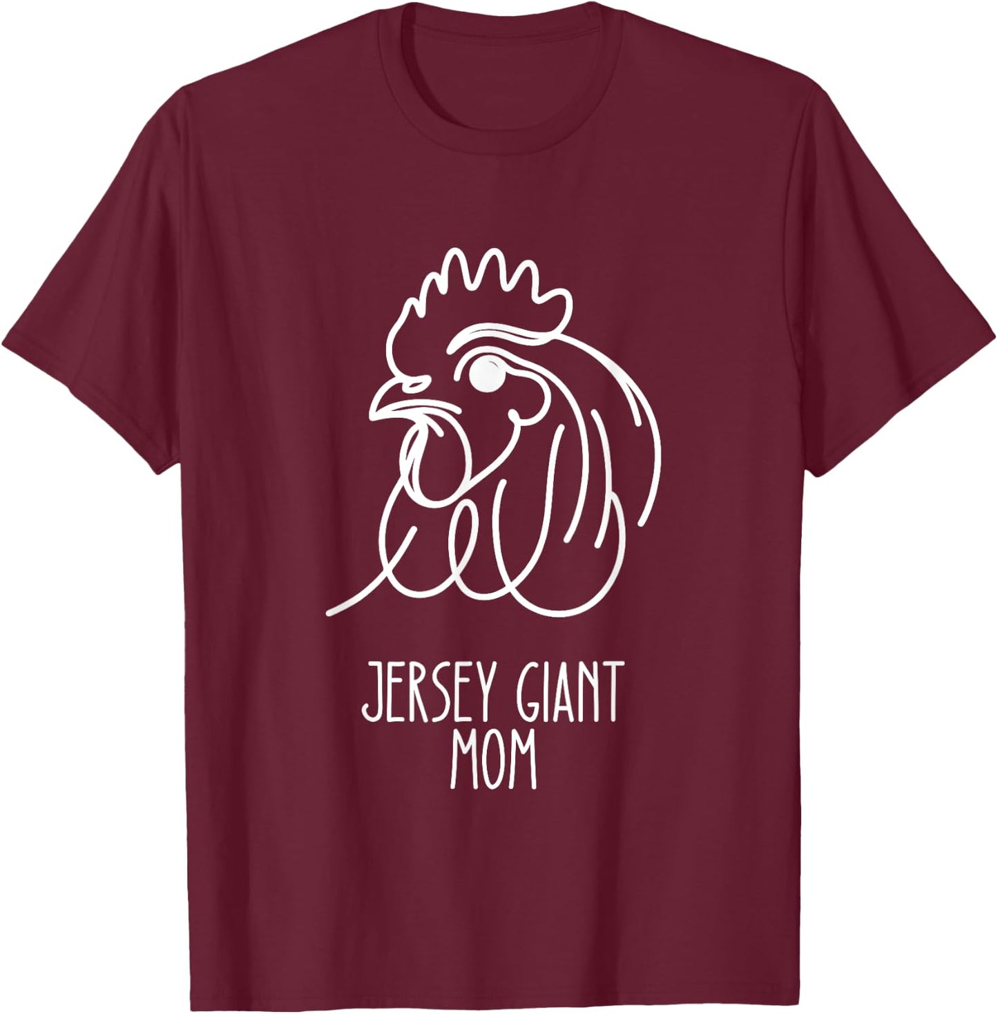 Line Art Best Chicken Mom Women - Jersey Giant T-Shirt - T-Shirt | Maroon