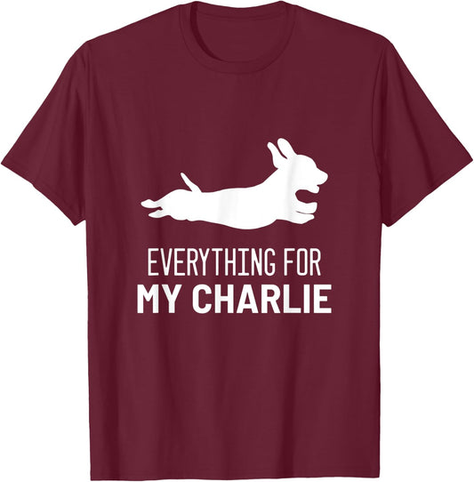 Dachshund Charlie Animal Rescuer T-Shirt - T-Shirt | Maroon