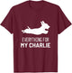Dachshund Charlie Animal Rescuer T-Shirt - T-Shirt | Maroon