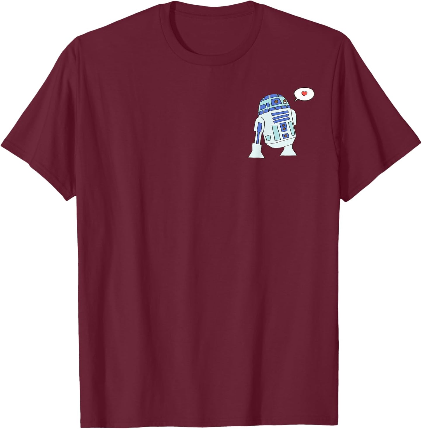 Amazon Essentials Star Wars Valentine's Day Love from R2-D2 T-Shirt - T-Shirt | Maroon