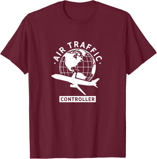 Air traffic controller Control Flight Services ATC T-Shirt - T-Shirt | Maroon