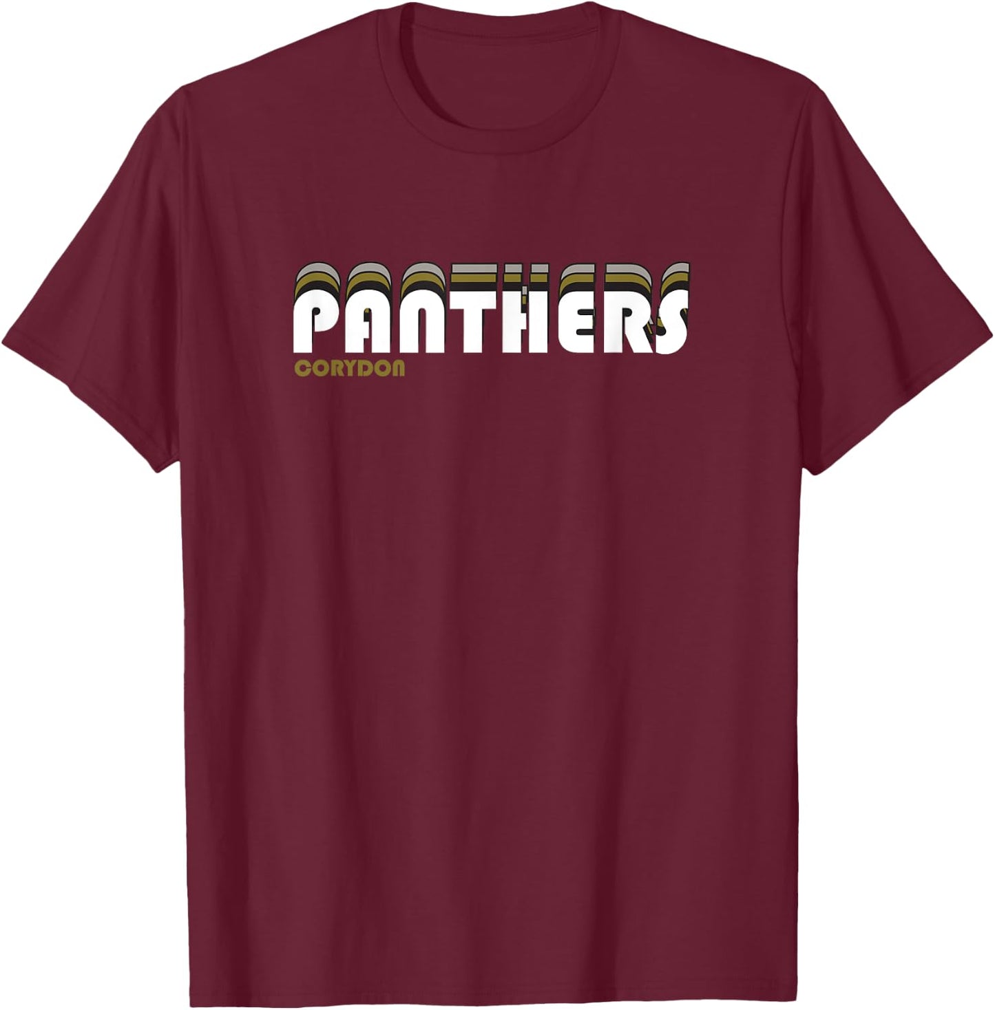 AS Corydon Panthers Retro Old School T-Shirt - T-Shirt | Maroon