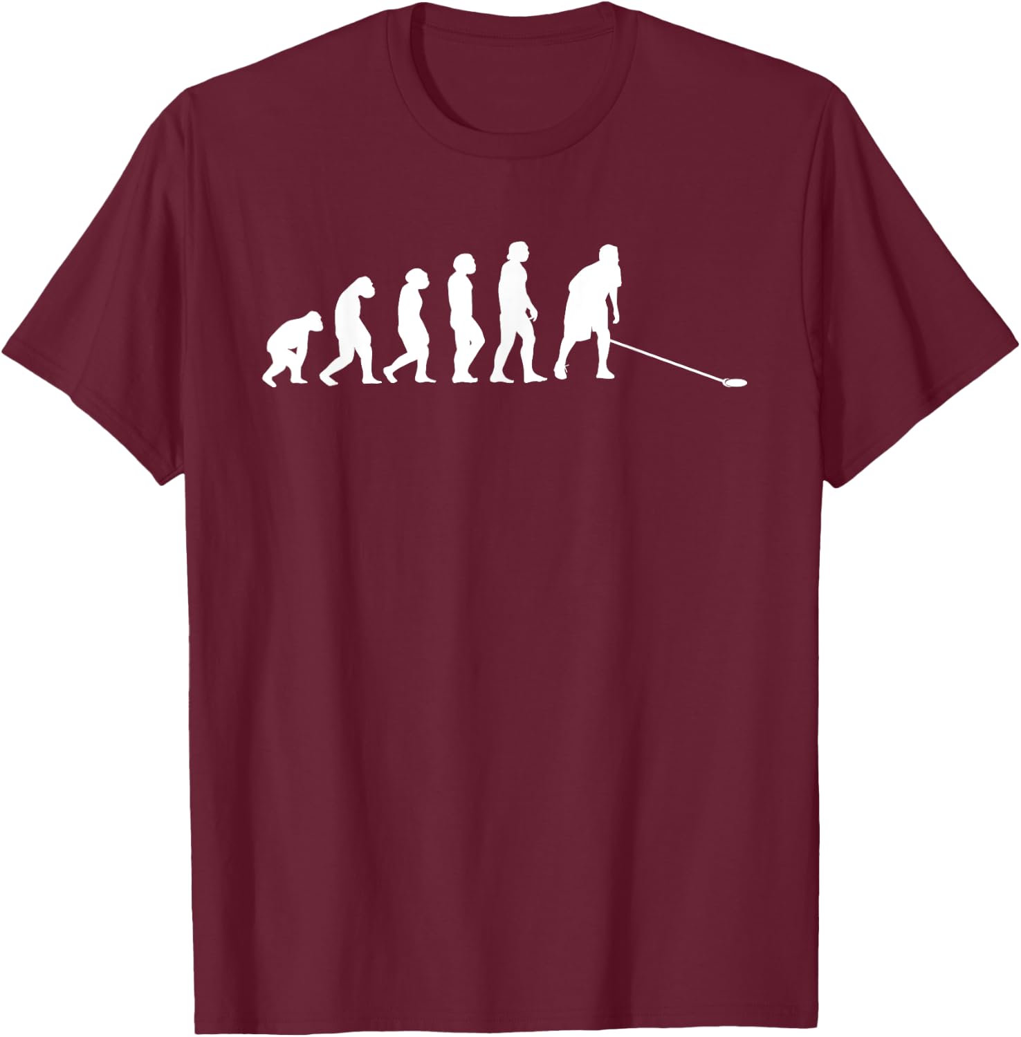 Great shuffleboard evolution gift cue and disk T-Shirt - T-Shirt | Maroon