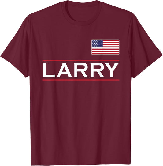 LARRY Personalized Name Funny Birthday Gift T-Shirt - T-Shirt | Maroon
