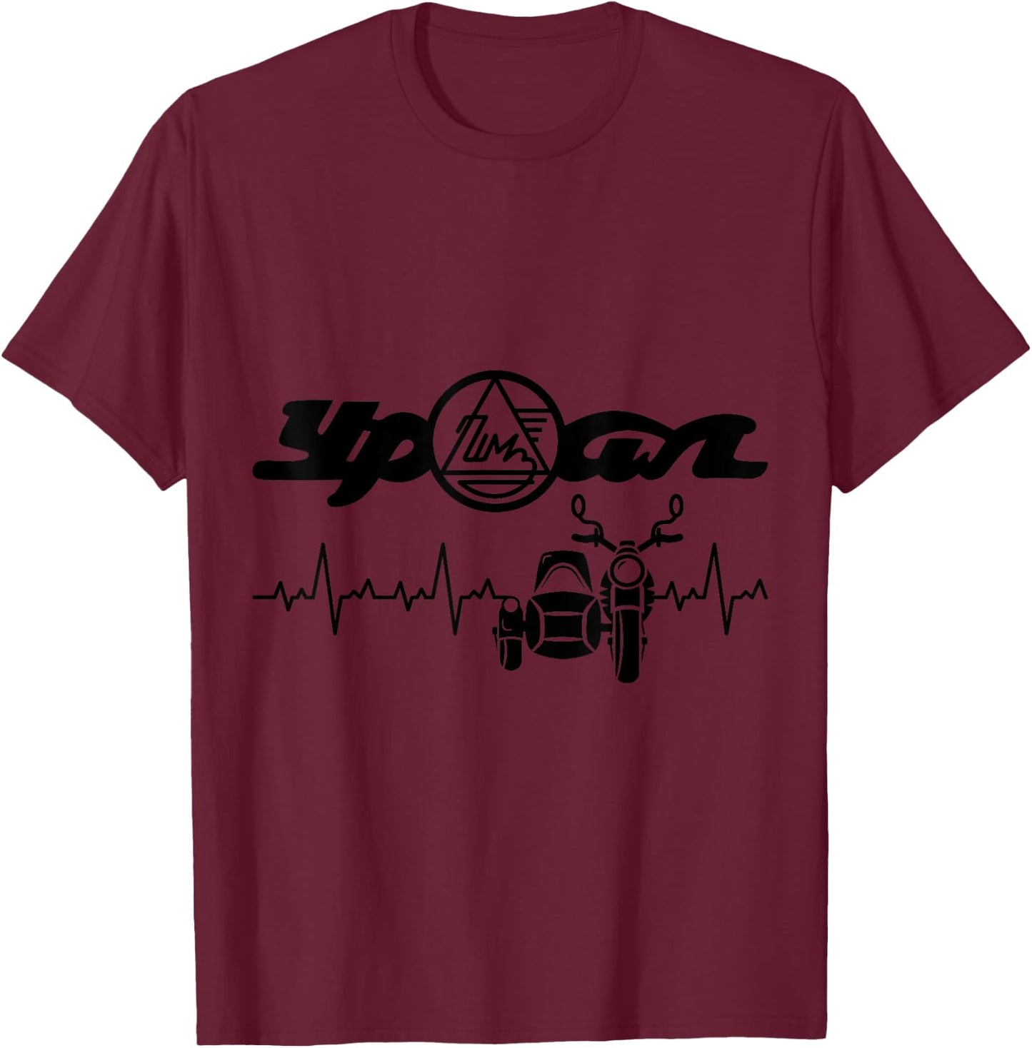 Ural Motorcycle Offroad Motorcyclist T-Shirt - T-Shirt | Maroon