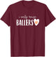 Basketball Mom I Only Raise Ballers T-Shirt - T-Shirt | Maroon
