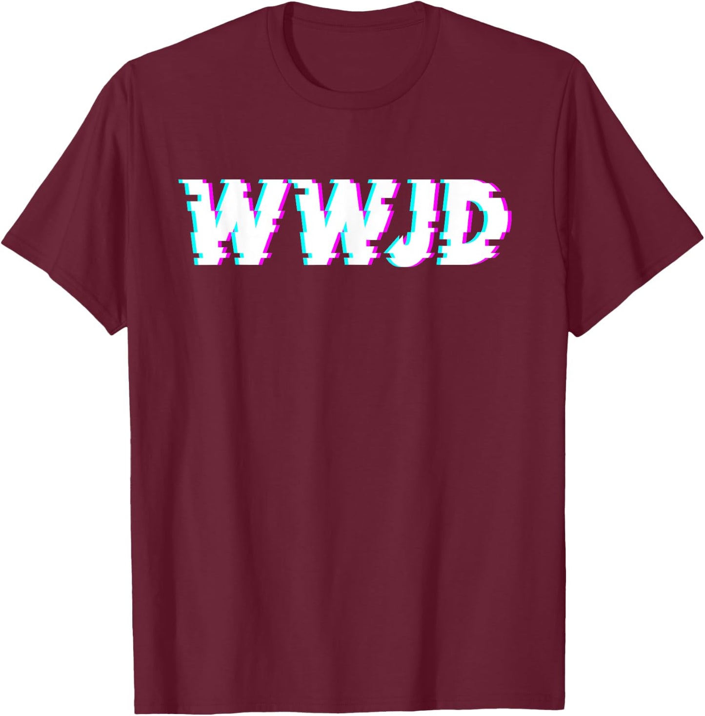 What Would Jesus Do? WWJD Christian Faith Believer T-Shirt - T-Shirt | Maroon