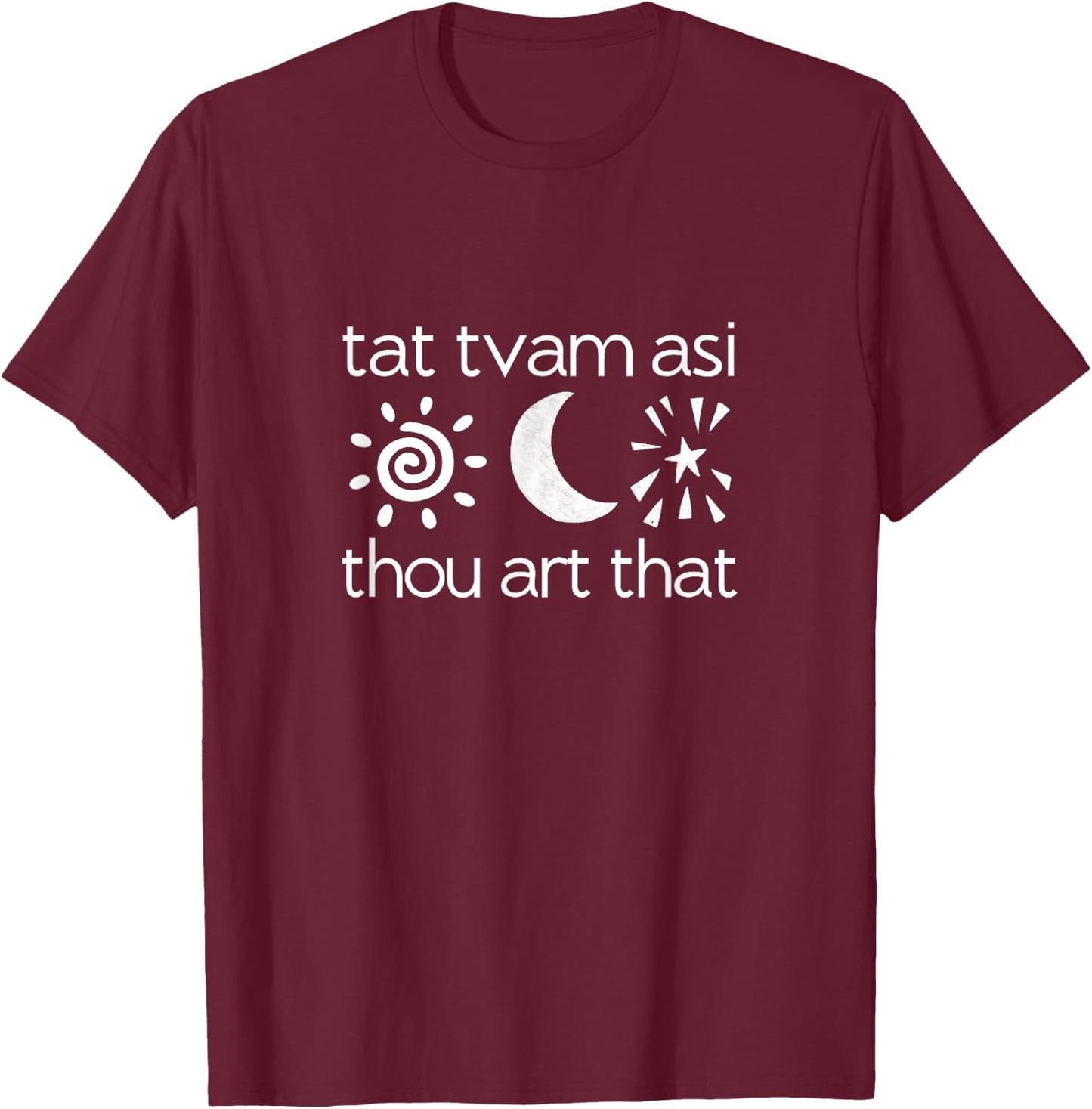Tat Tvam Asi Thou Art That | Sanskrit Yoga T-Shirt - T-Shirt | Maroon