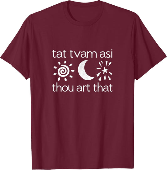 Tat Tvam Asi Thou Art That | Sanskrit Yoga T-Shirt - T-Shirt | Maroon