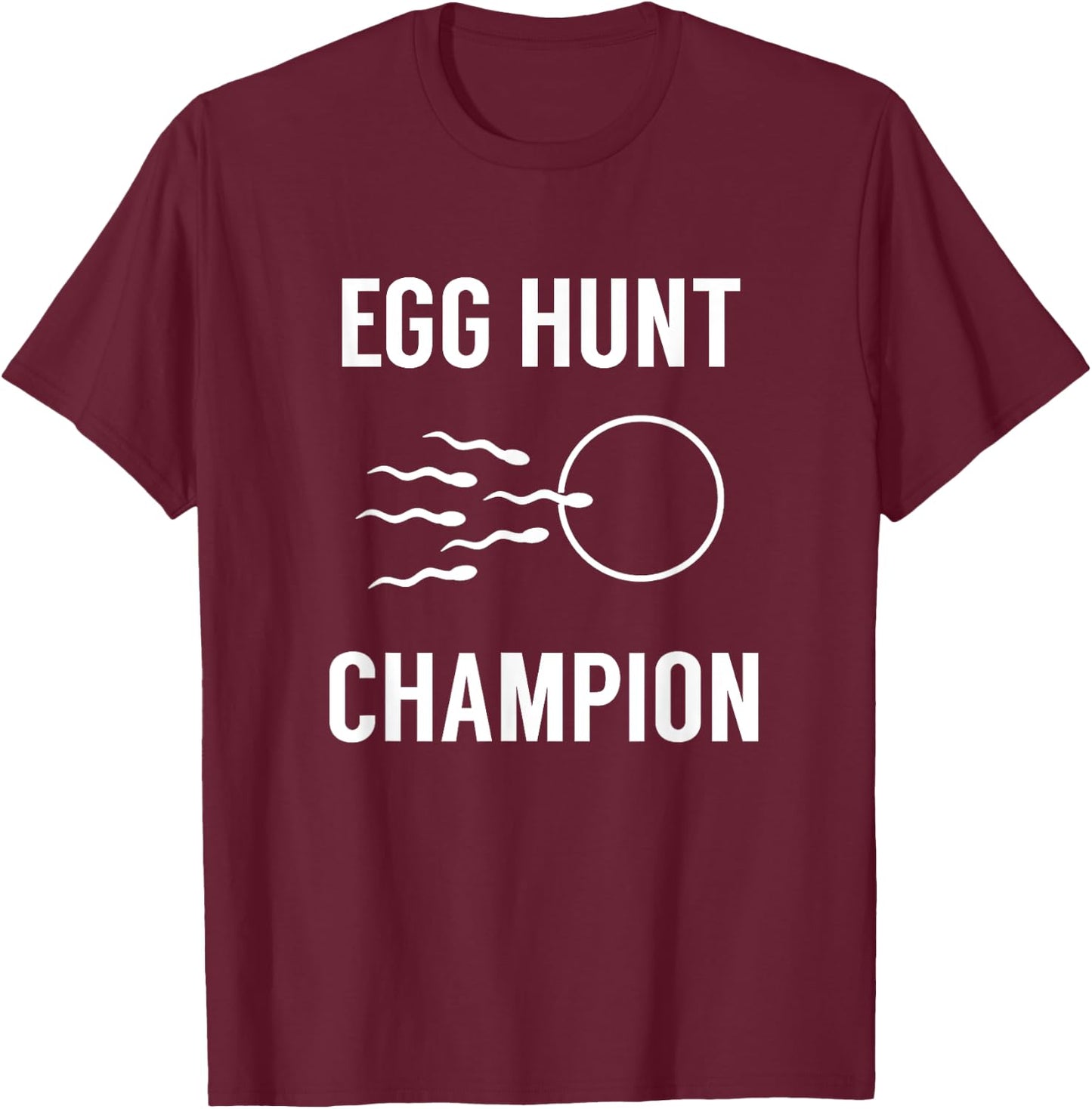 Egg Hunt Champion Funny Dad Easter Pregnancy Announcement T-Shirt - T-Shirt | Maroon