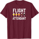 Funny Craft Beer Drinker Flight Attendant T-Shirt - T-Shirt | Maroon