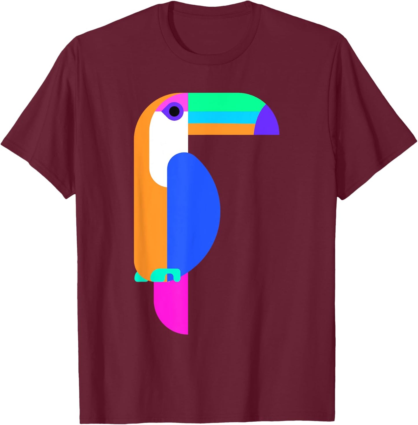 Toucan Graphic . Toucan Shirt Men. Toucan Bird T-Shirt - T-Shirt | Maroon
