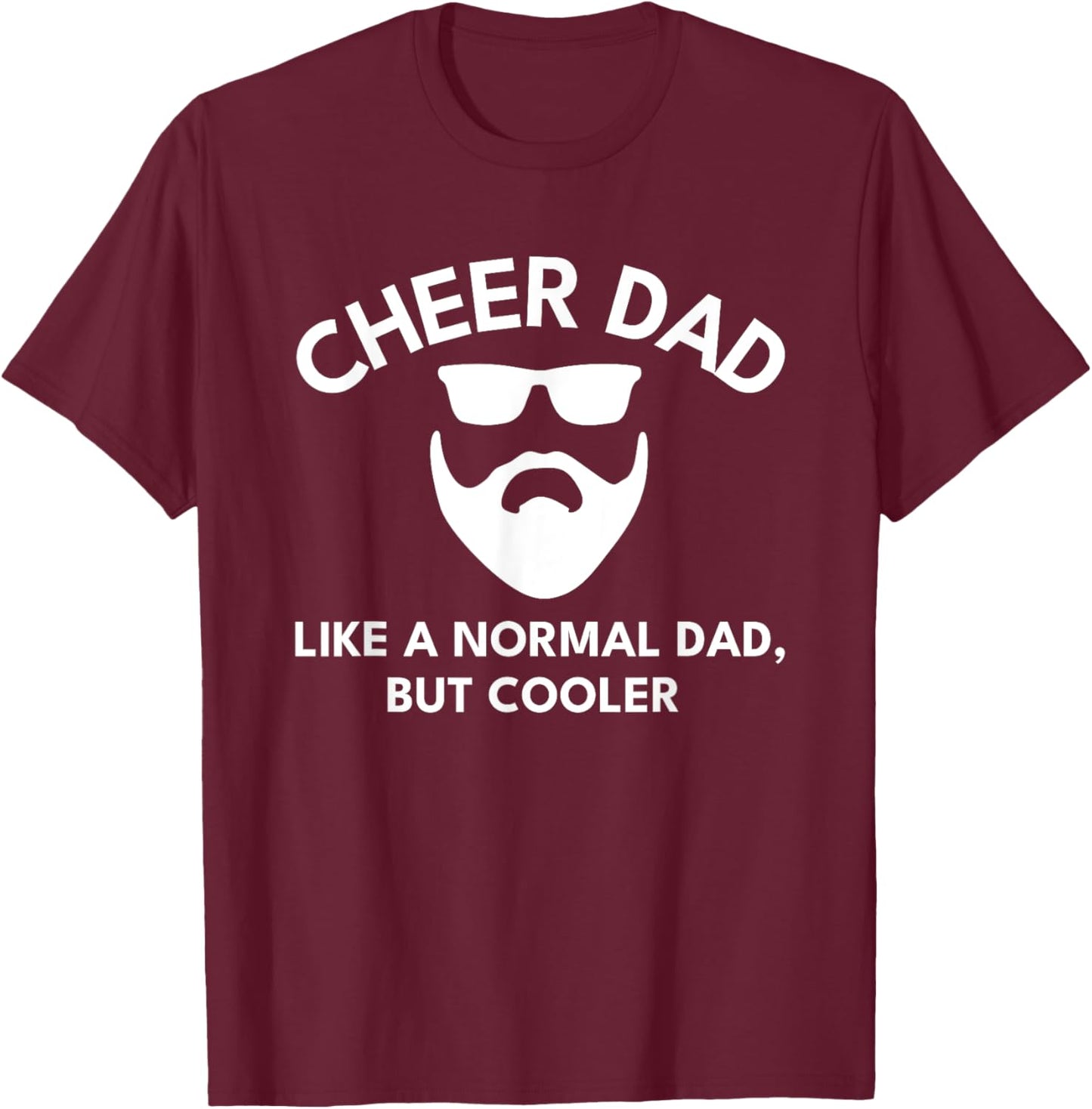 Cheer Dad Cheerleading Bearded Definition T-Shirt - T-Shirt | Maroon