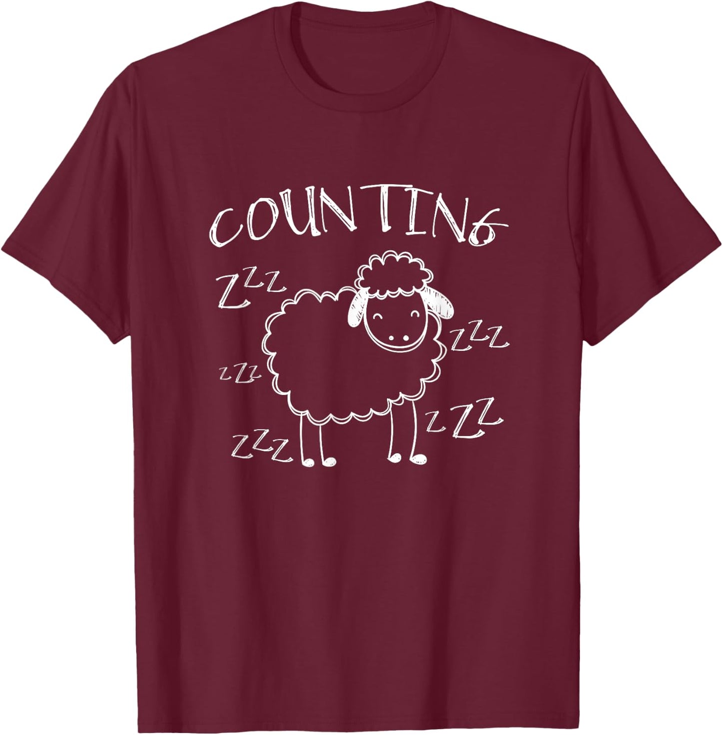 Counting Sheep T-Shirt - T-Shirt | Maroon