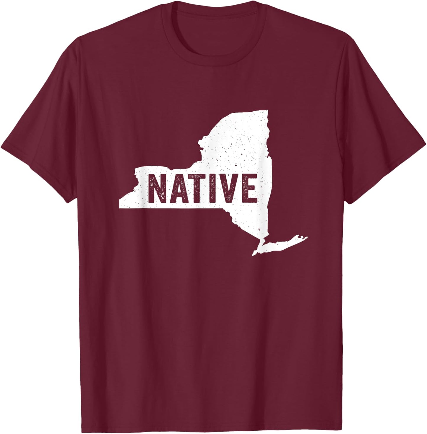 Native New Yorker Patriotic American Born USA New York Love T-Shirt - T-Shirt | Maroon