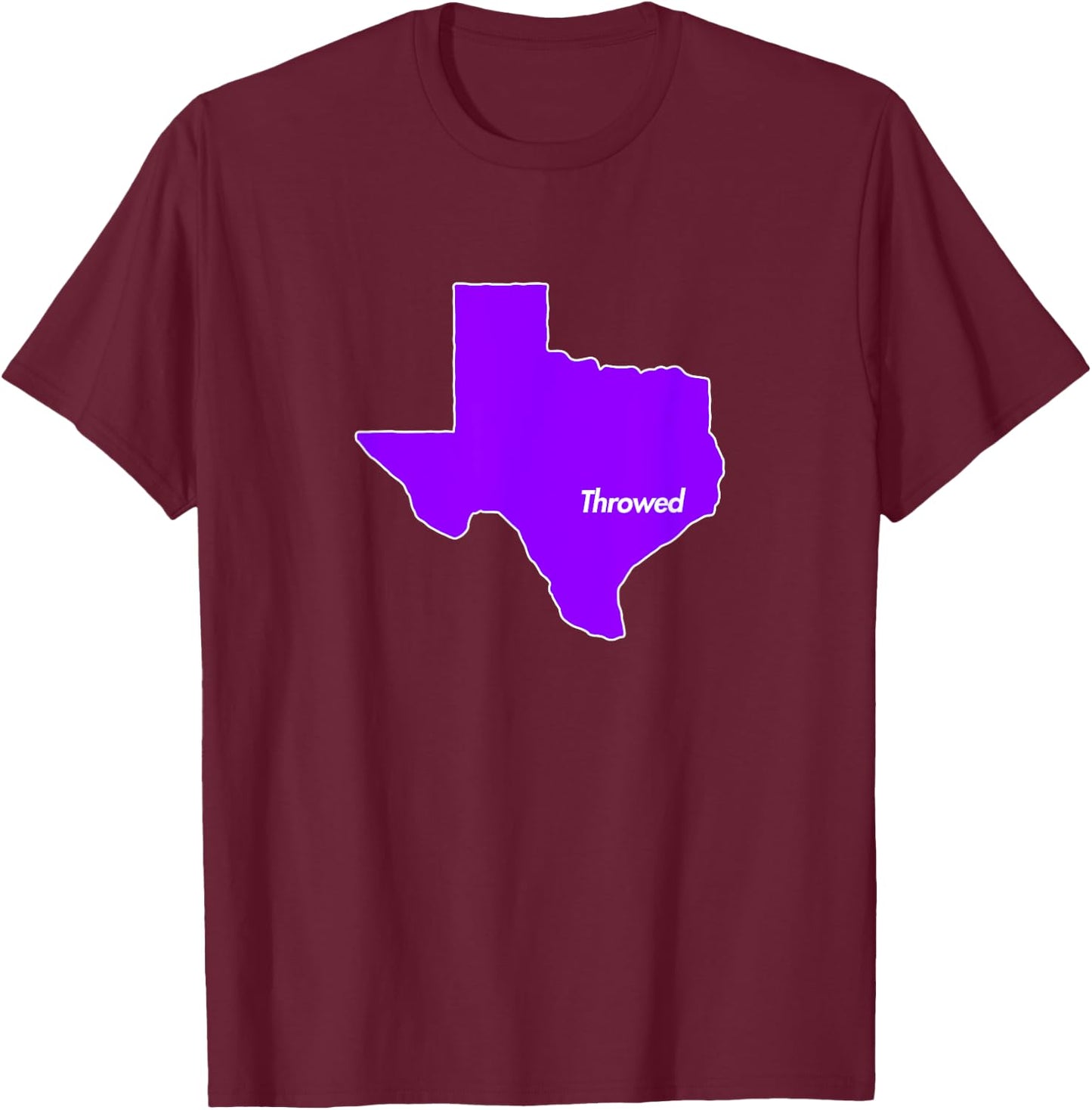 Throwed Houston Purple Texas State TX Lean Screw Chopped T-Shirt - T-Shirt | Maroon