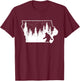 Bigfoot Iowa Pride Funny Sasquatch Love Iowa Map Distressed T-Shirt - T-Shirt | Maroon