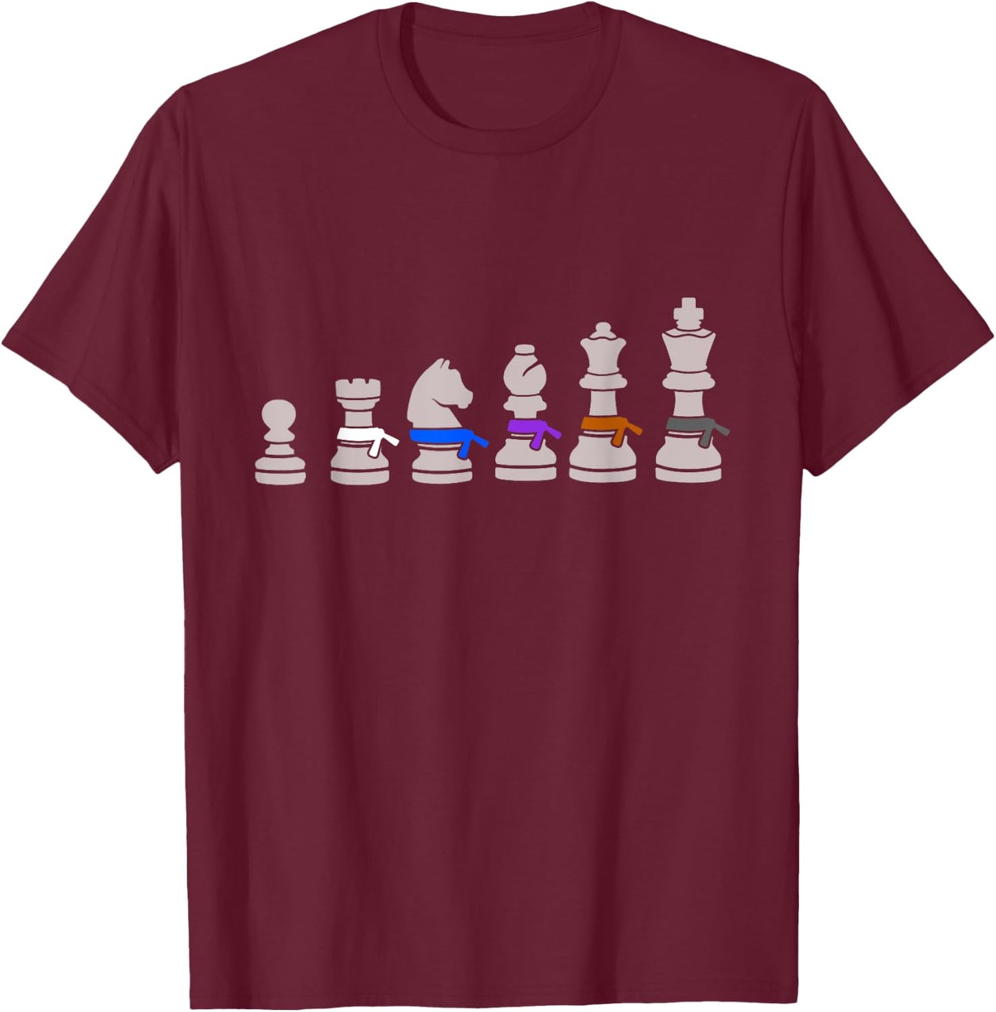 Funny Chess Jujitsu For BJJ Fighter Gift Men Women And Kids T-Shirt - T-Shirt | Maroon