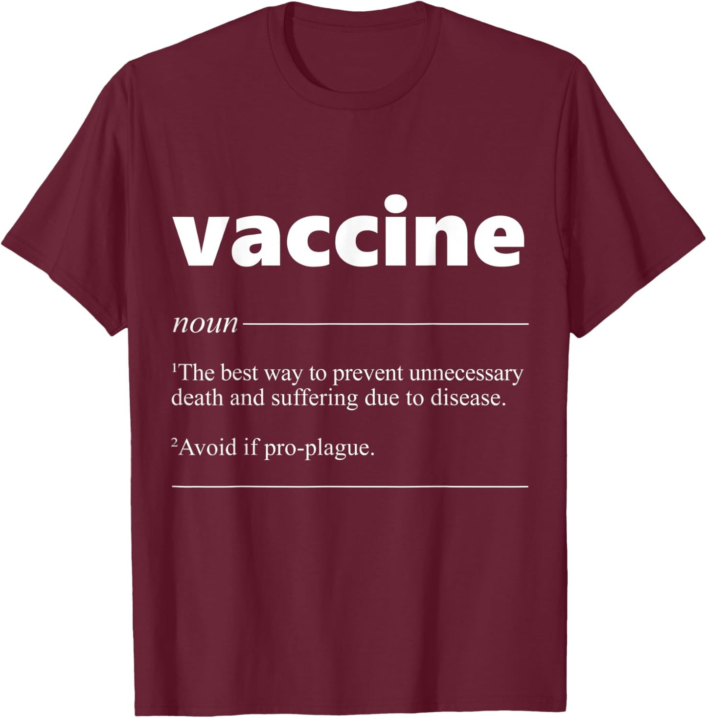 Vaccine Definition Nurse Doctor Vaccination T-Shirt - T-Shirt | Maroon