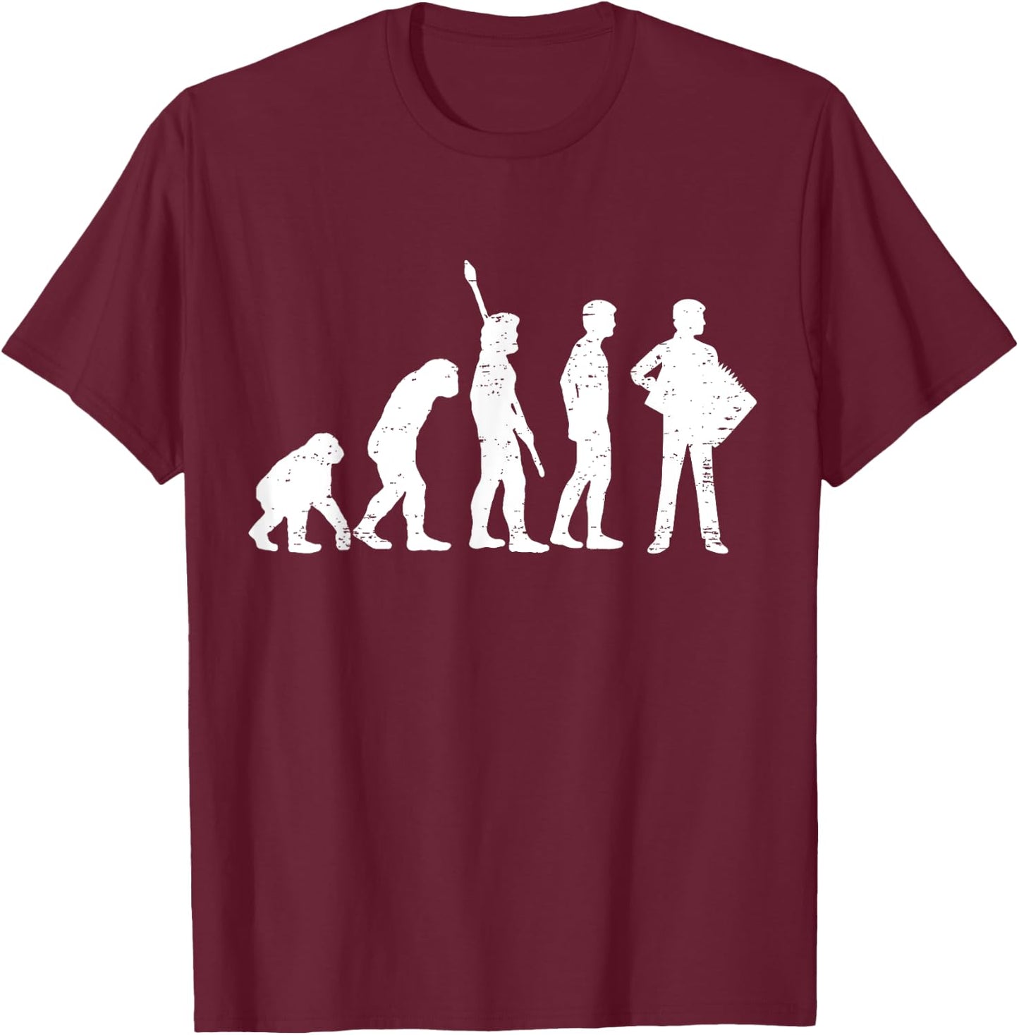 Accordion Player Schiffer Piano Evolution Accordion T-Shirt - T-Shirt | Maroon