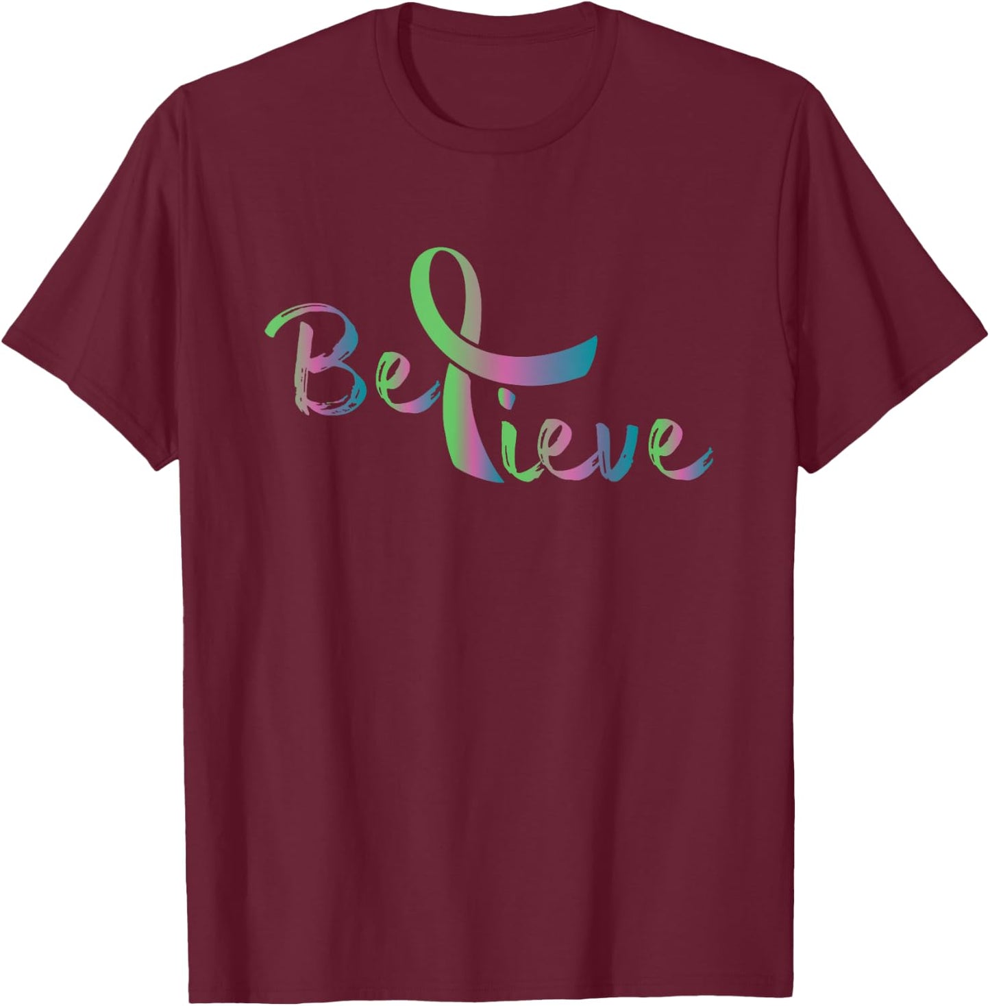Metastasised Breast Cancer Faith Fighter Survivor Gesche T-Shirt - T-Shirt | Maroon