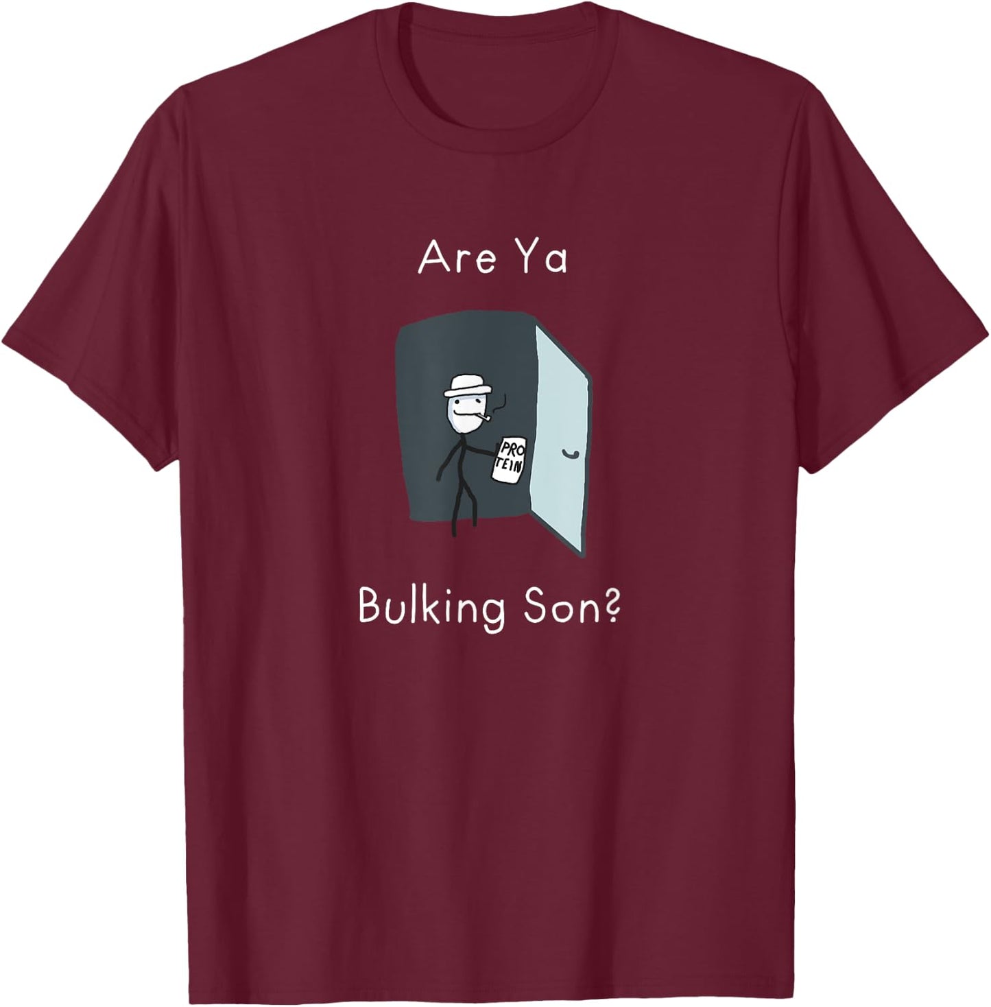 Are Ya Bulking Son Gym Meme T-Shirt - T-Shirt | Maroon