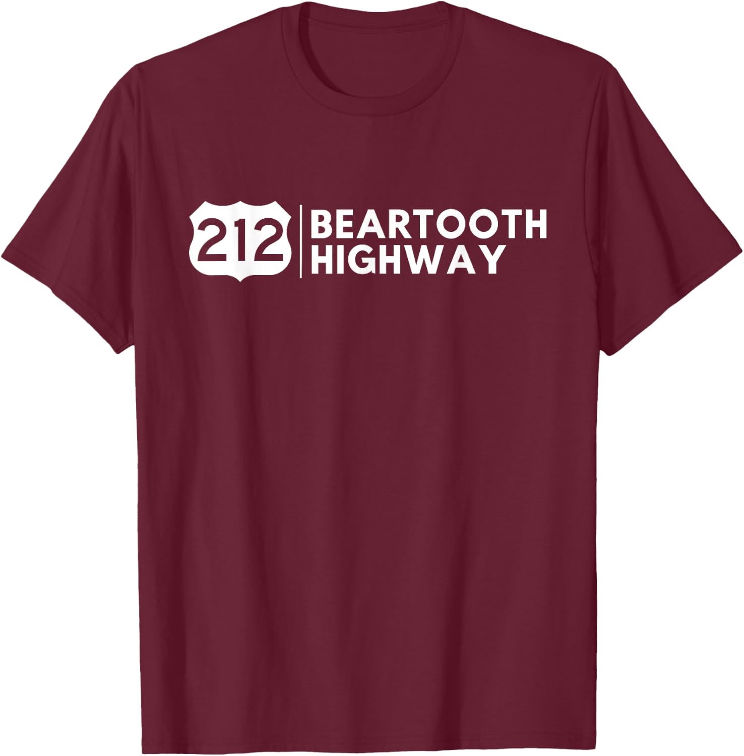 Beartooth Highway us 212 montana road T-Shirt - T-Shirt | Maroon