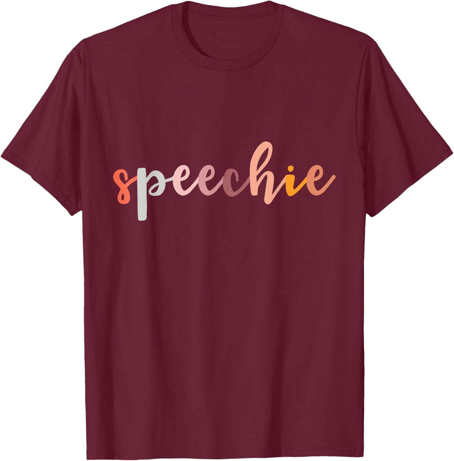 Speechie Gift Language Therapist Boho Retro Pathologist Gift T-Shirt - T-Shirt | Maroon