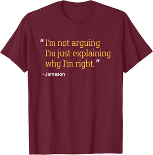 JAMESON Gift Quote Funny Birthday Personalized Name Idea T-Shirt - T-Shirt | Maroon