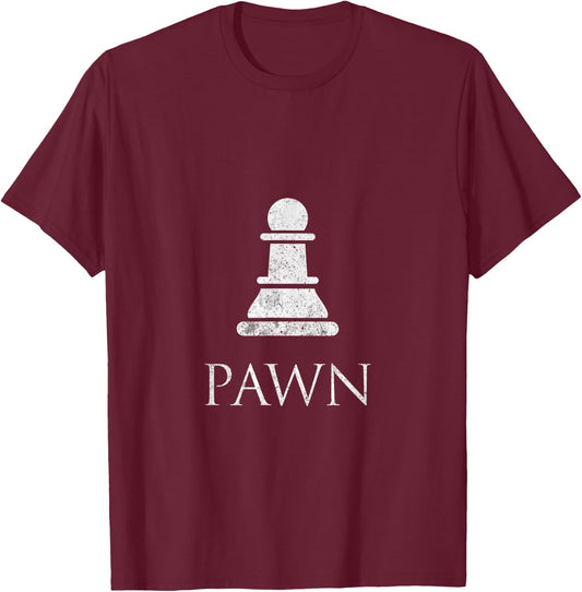 Pawn Chess Piece Game Matching Simple Halloween Costume T-Shirt - T-Shirt | Maroon