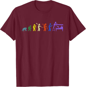 Aquarium Evolution - Fish Keeper Fishkeeping Aquascaper T-Shirt - T-Shirt | Maroon