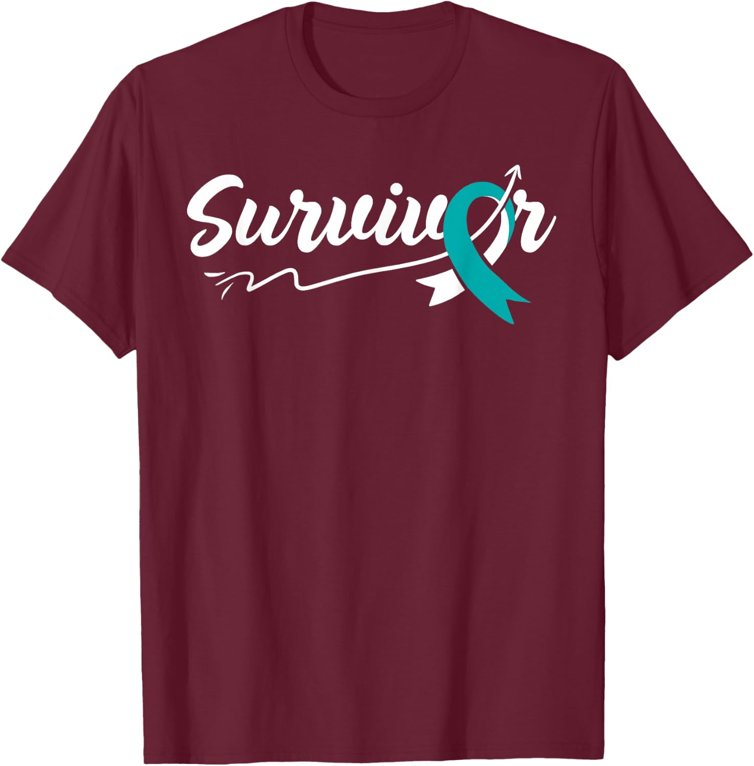 Survivor Cervical Cancer T-Shirt - T-Shirt | Maroon