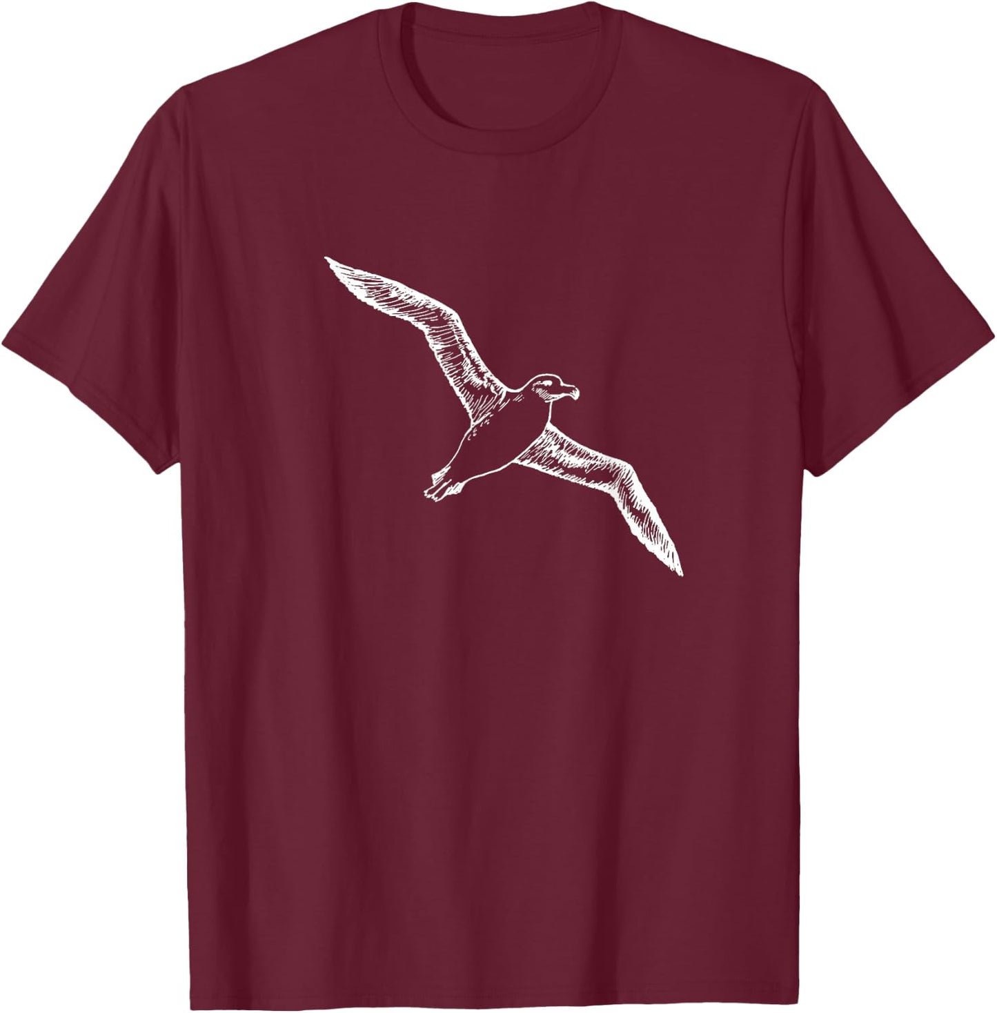 Flying Albatross Bird Design Gift Bird Lover Men Women T-Shirt - T-Shirt | Maroon