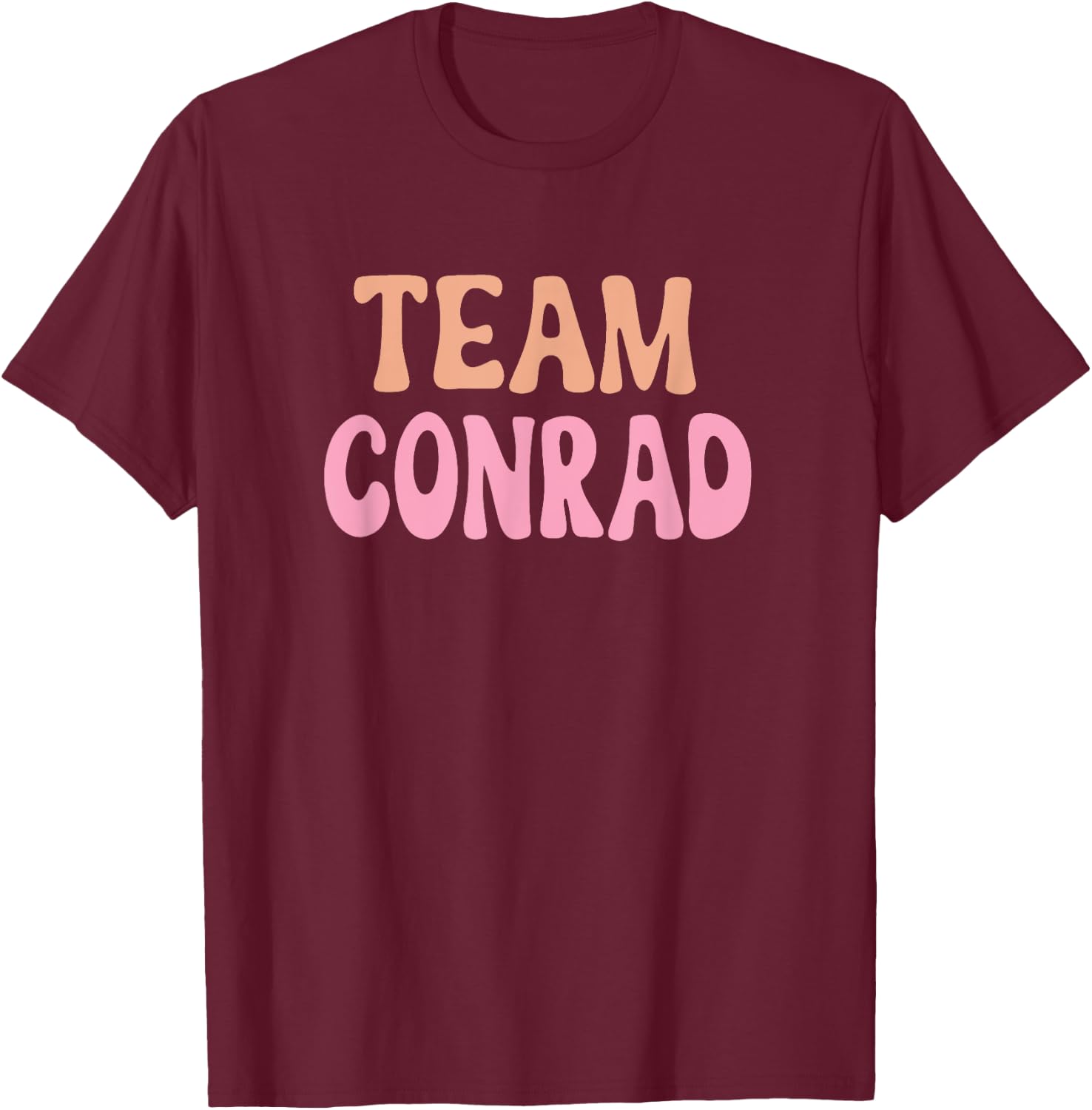 Support Your Favorite Team by MJ Team Conrad -Kids Black Cotton 60% Polyester 40% Modern Classic Fit Short Sleeve Small T-Shirt - T-Shirt | Maroon