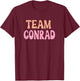 Support Your Favorite Team by MJ Team Conrad -Kids Black Cotton 60% Polyester 40% Modern Classic Fit Short Sleeve Small T-Shirt - T-Shirt | Maroon