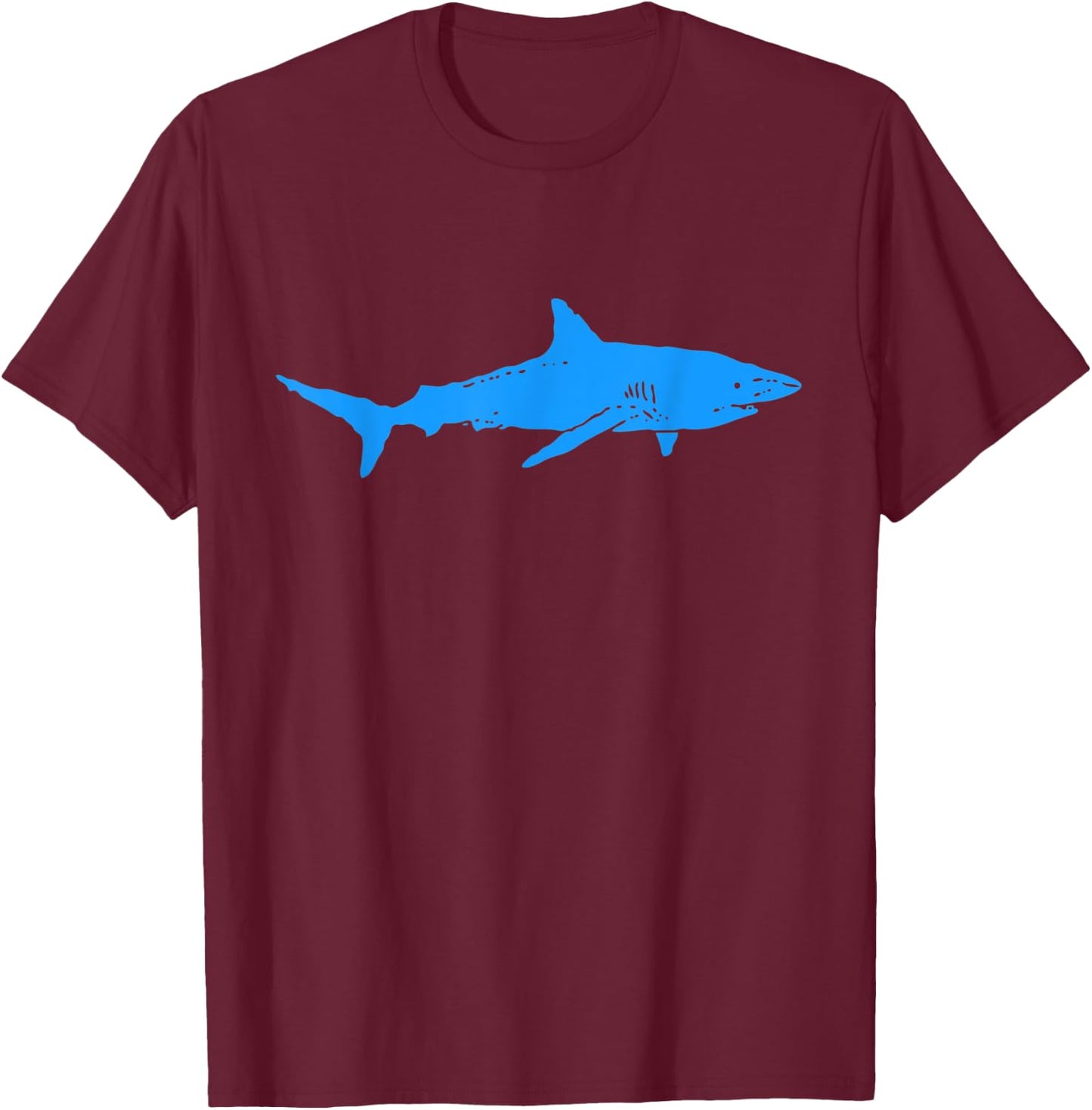 Shark | Cool Blue Shark | Shark Ocean Gift T-Shirt - T-Shirt | Maroon