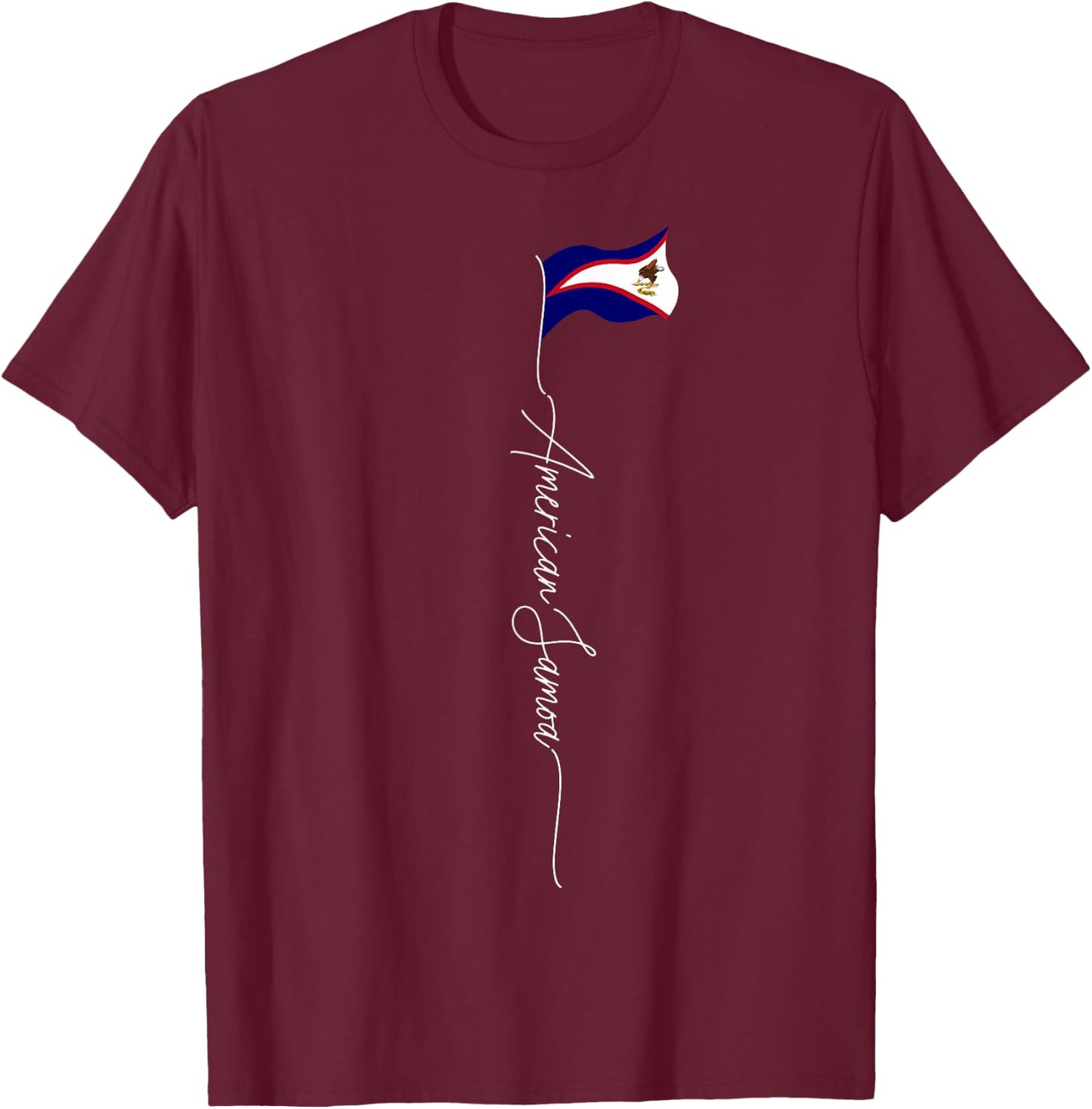 American Samoa Flag, American Samoan Patriotic Flag T-Shirt - T-Shirt | Maroon