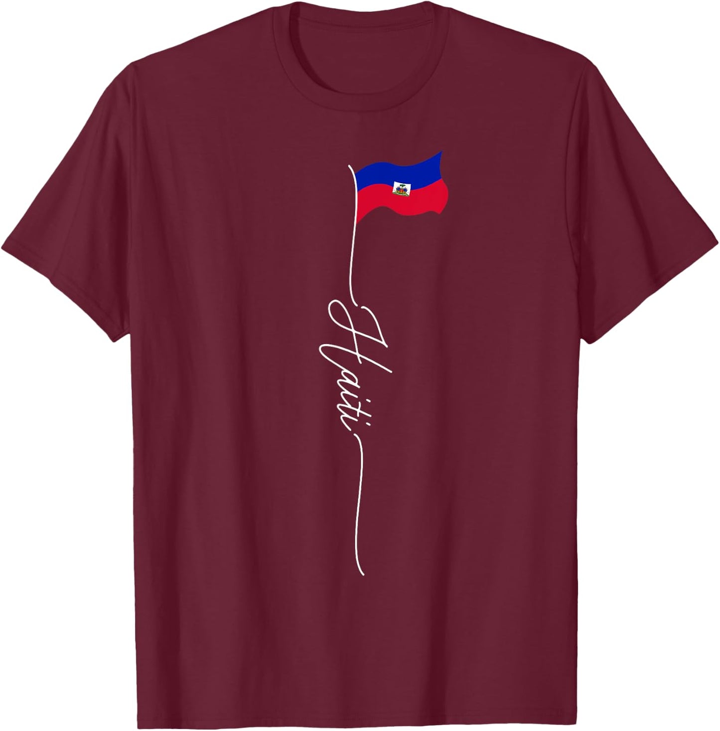 Haiti flag, Haitian flag, Haitian patriotic flag T-Shirt - T-Shirt | Maroon