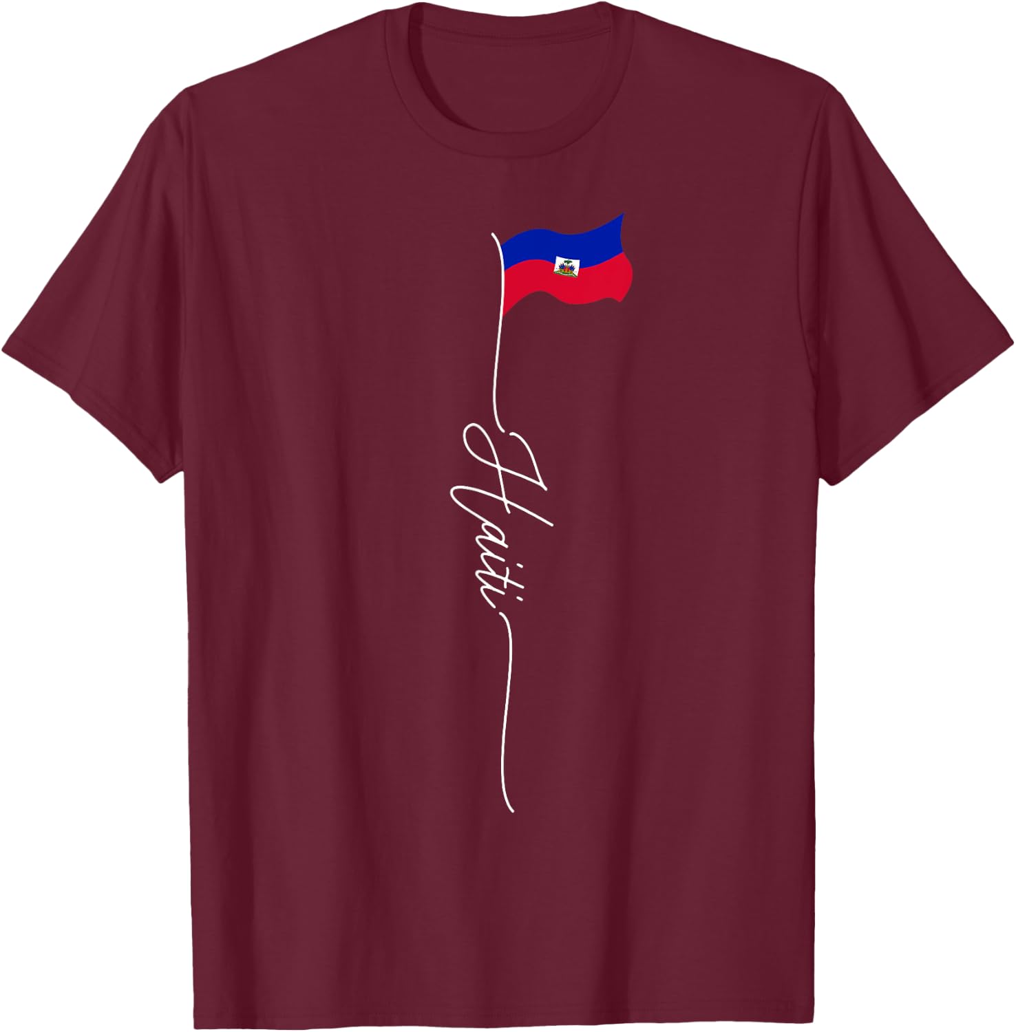 Haiti flag, Haitian flag, Haitian patriotic flag T-Shirt - T-Shirt | Maroon