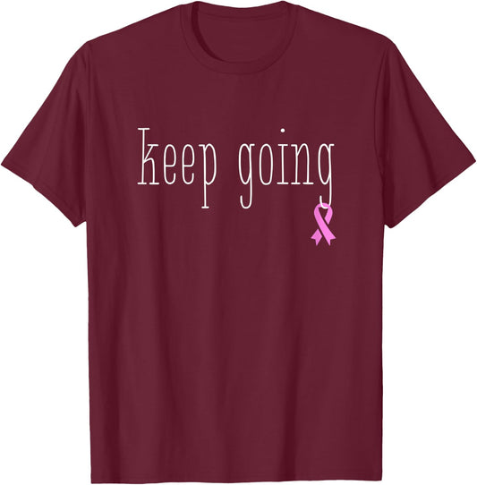 Breast Cancer Treatment Survivor Gift Design Pink Ribbon T-Shirt - T-Shirt | Maroon